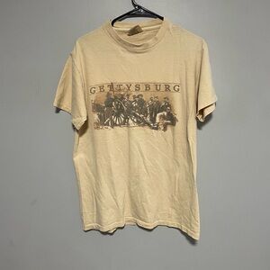 Gettysburg oneita Beige T-Shirt men’s size medium